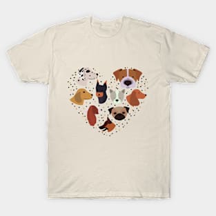 CUTE HEART DOGS T-Shirt